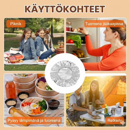 Ammattimaiset alumiinifoliosta valmistetut eristyspussit mikroaaltouunitoiminnolla - 50 kappaleen setti