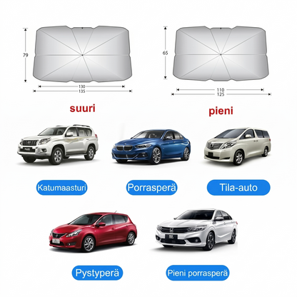 Auton tuulilasin aurinkosuoja