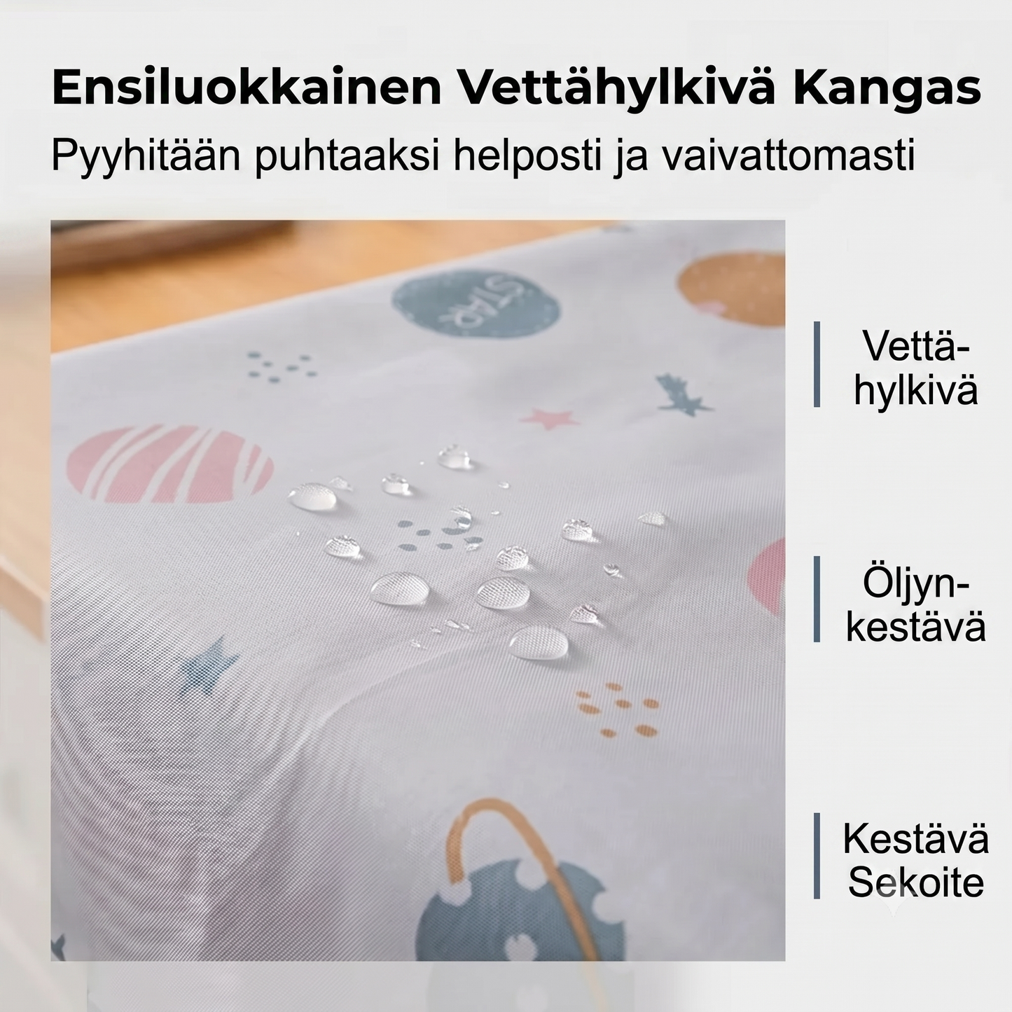 Pyykinpesukoneen suojapäällinen sivutaskuilla