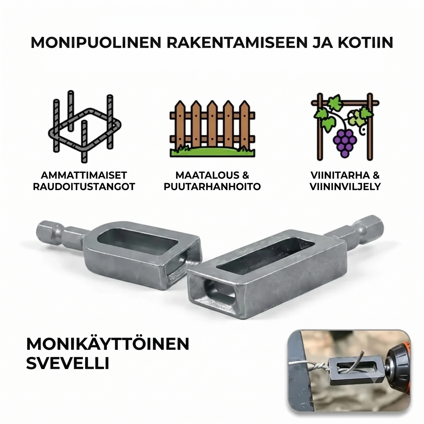 Kierteitystyökalu porakoneelle