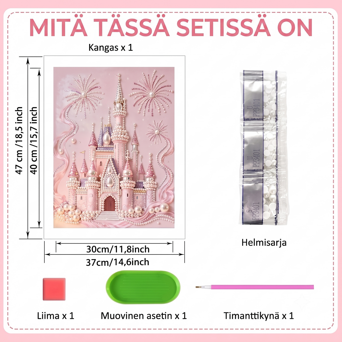 Timanttimaalaussetti useilla eri kuva-aiheilla