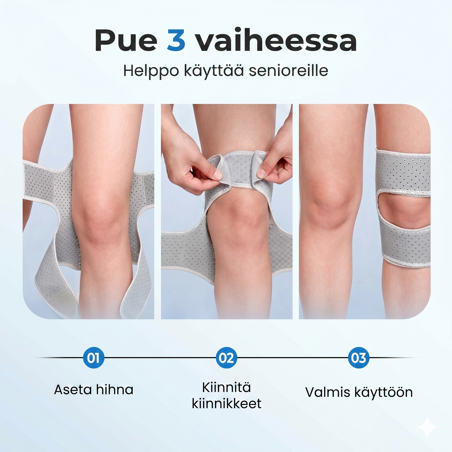 Säädettävä polvituki urheiluun