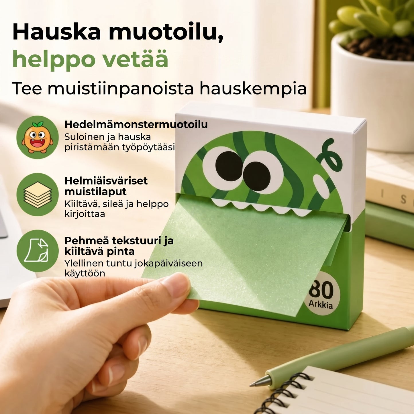 Fruitmonster pop-up muistilaput 80 arkkia