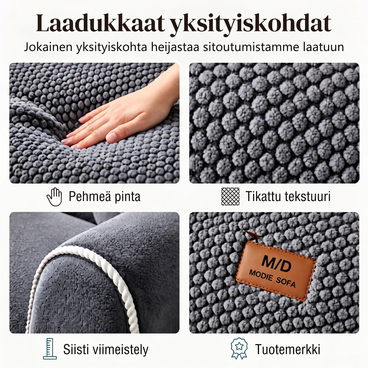 Paksunnettu liukumaton sohvanpäällinen lemmikeille