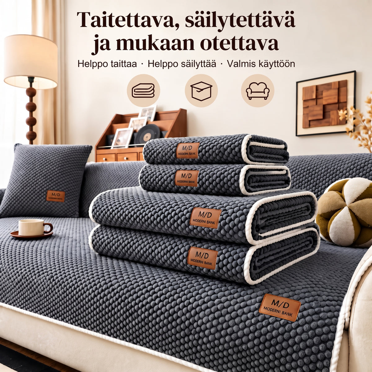 Paksunnettu liukumaton sohvanpäällinen lemmikeille