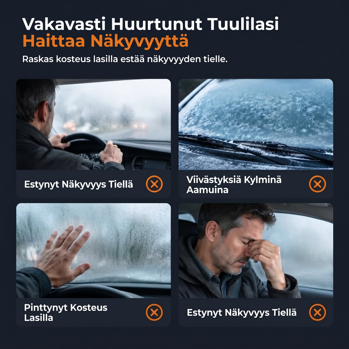 Mini-autonlämmitin auton ikkunoiden huurteenpoistoon ja sulatukseen