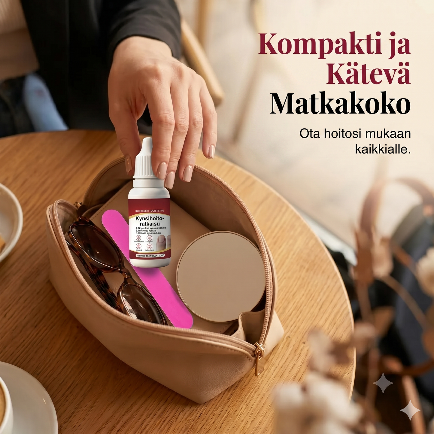 Kolmitehoinen kynsienhoito- ja korjaussarja