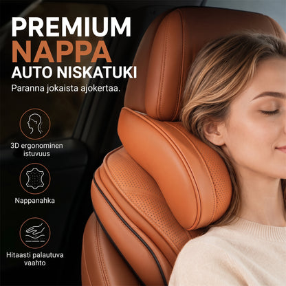 Universaali memory foam -niskatyyny autoon