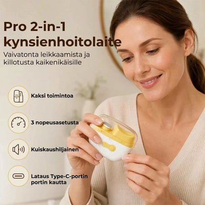 Sähköinen kynsileikkuri kynsiviilalla