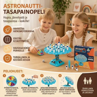 Astronauttitasapainopeli interaktiivisena STEM-leluna