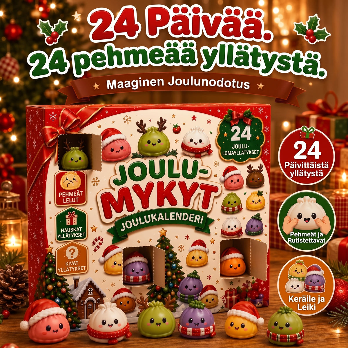 Dumpling squishy -adventtikalenteri