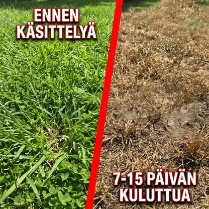 2-in-1 rikkakasvien torjunta-aine puutarhaan ja terassille
