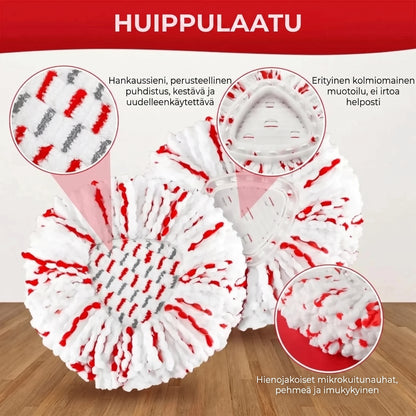 Kolmikulmainen mikrokuitumoppipää