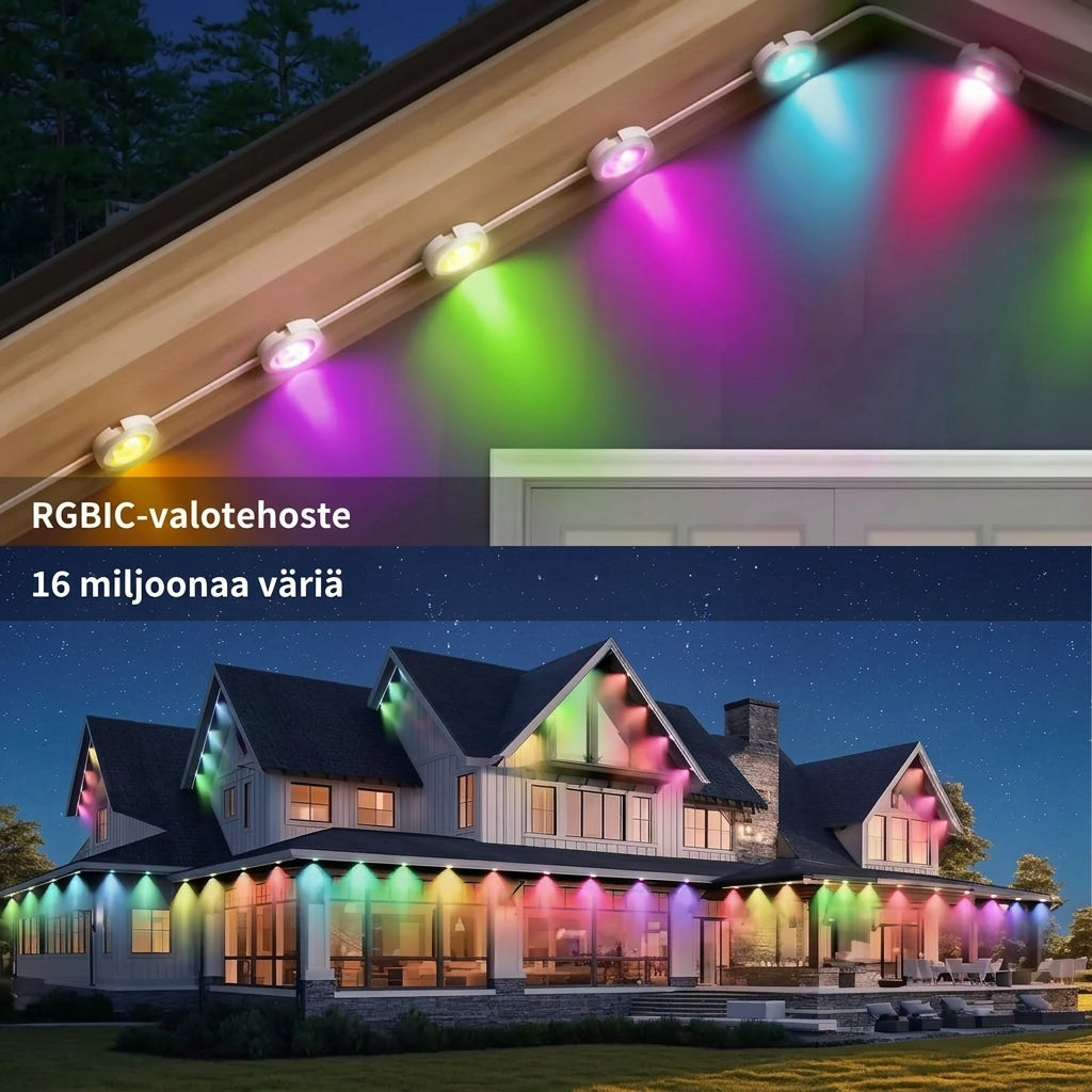 Älykäs RGB-valosarja ulkokäyttöön sovellusohjauksella