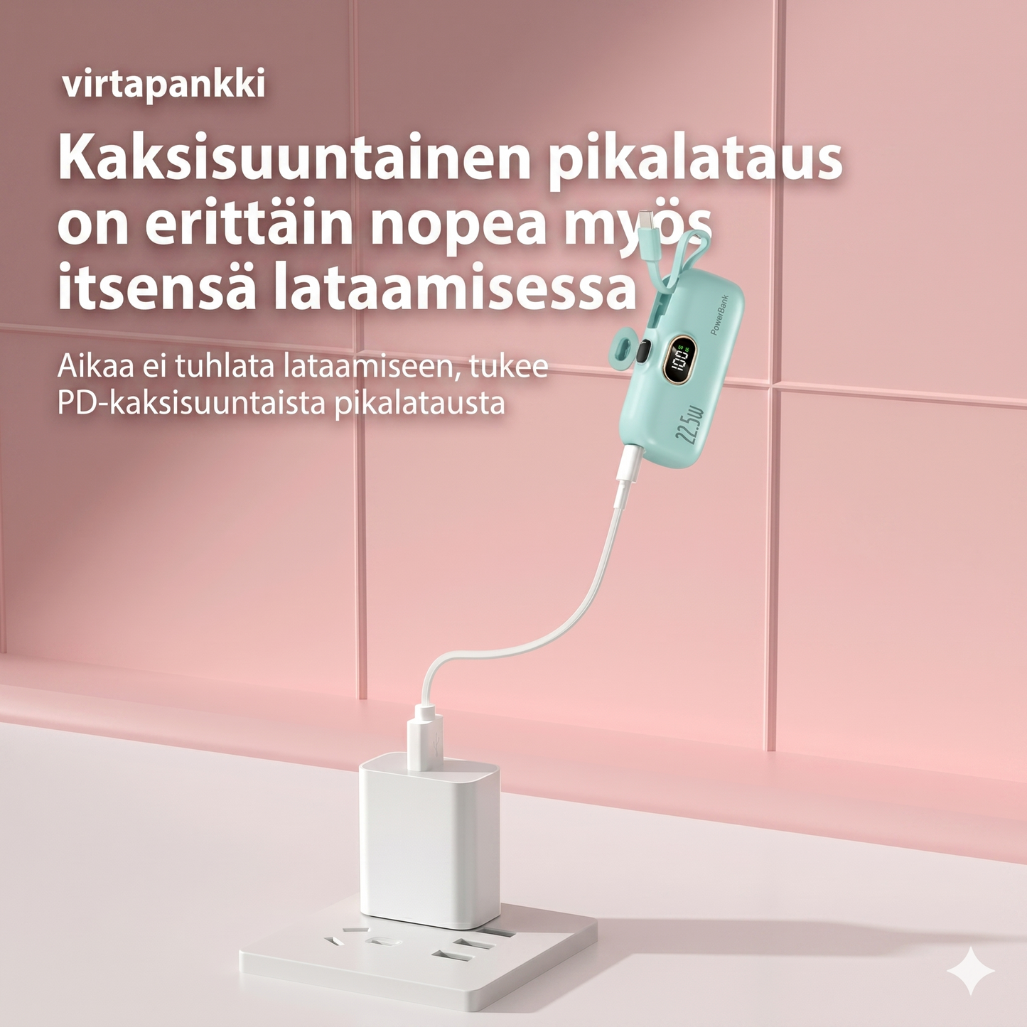 5000 mAh kannettava minivirtapankki puhelimelle