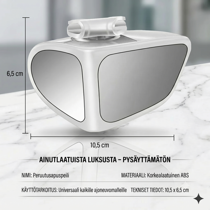 Kaksoislinssinen peili 360° säädettävällä kuolleen kulman näkymällä