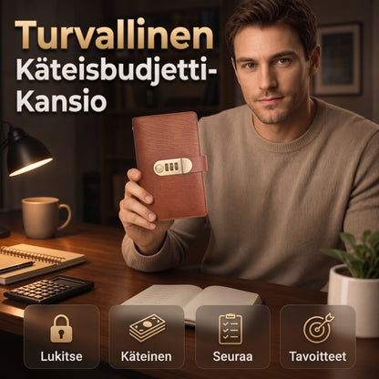 Säästökansio numerolukolla käteistä varten