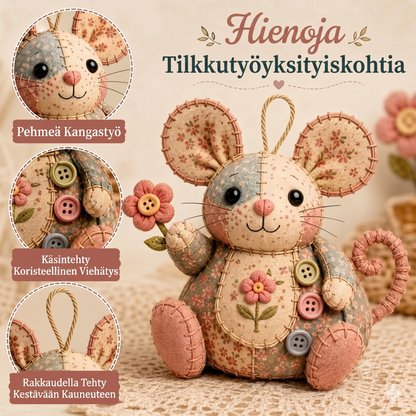 Täydellinen tee-se-itse-setti tilkkutyöhiiren valmistukseen - Sisältää kaikki materiaalit