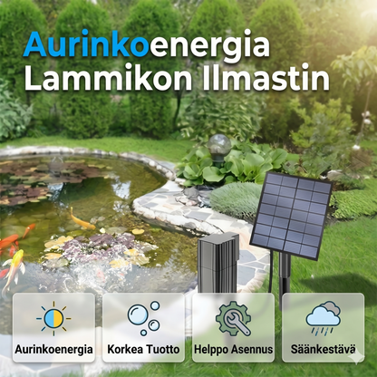 Aurinkoenergialla toimiva lammikon ilmastin – tarjoaa jatkuvasti happea kaloille ja kasveille