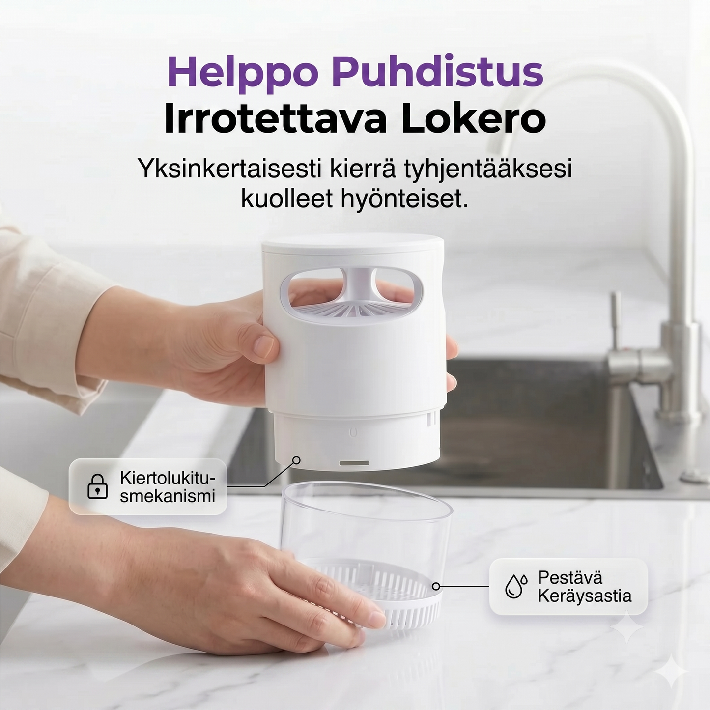 UV-hyttyslamppu – USB-käyttöinen, kemikaaliton,hiljainen