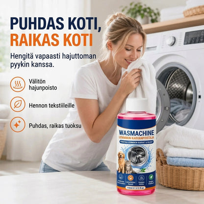 4-in-1 pesukoneen puhdistusaine lemmikkien karvoja ja hajuja vastaan