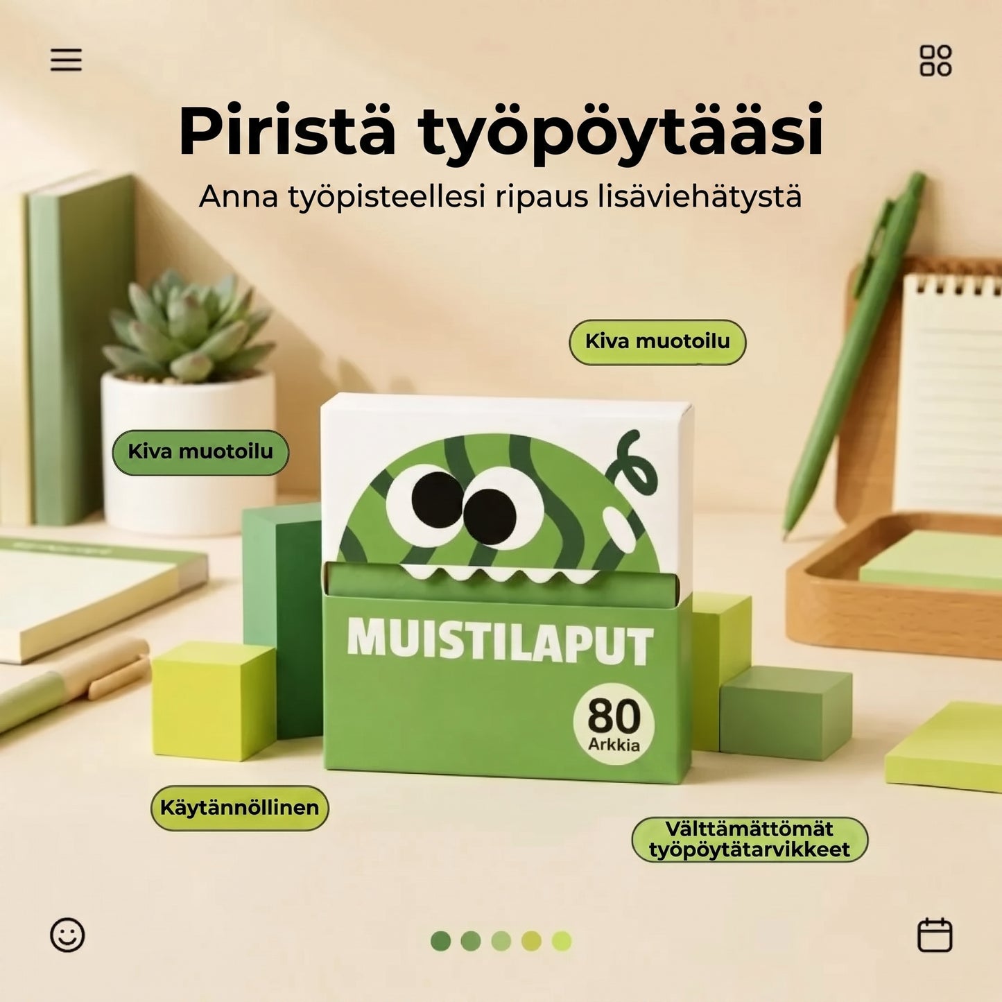 Fruitmonster pop-up muistilaput 80 arkkia