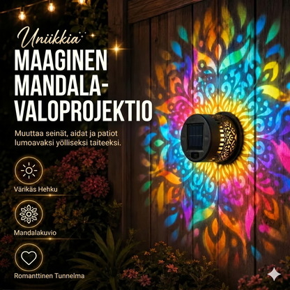 Mandala-aurinkokennolamppu - Kaunis projektio & IP65-vedenpitävä