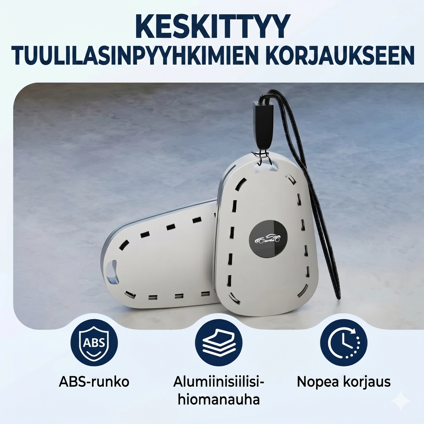 Universaali pyyhkijänsulkien korjaustyökalu korjaa kuluneet kumiterät 30 sekunnissa