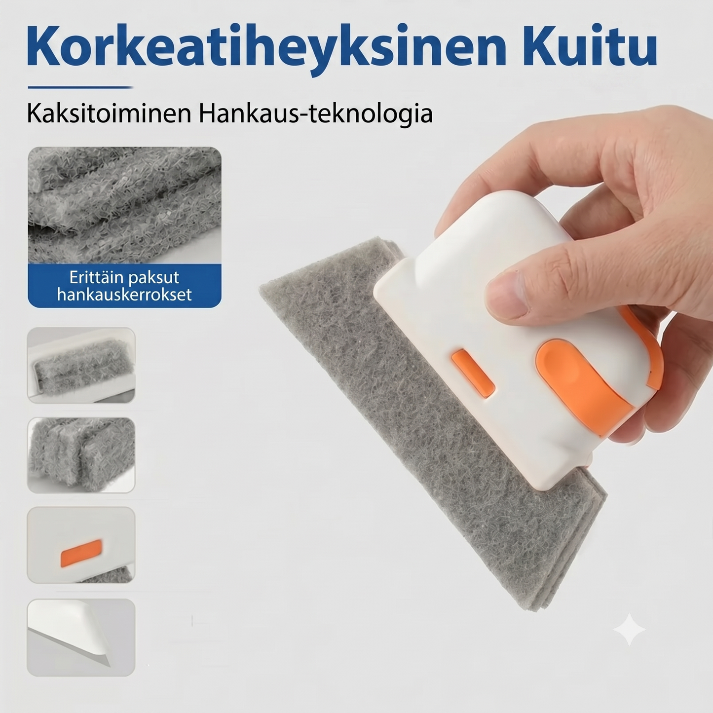 Monikäyttöinen kiskojen ja rakojen puhdistin 3 in 1