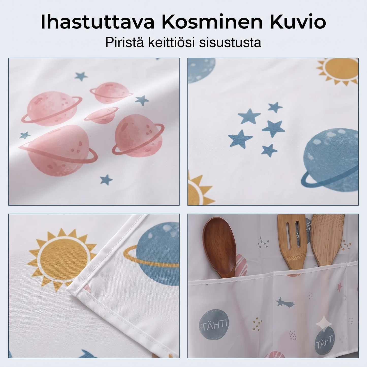 Pyykinpesukoneen suojapäällinen sivutaskuilla