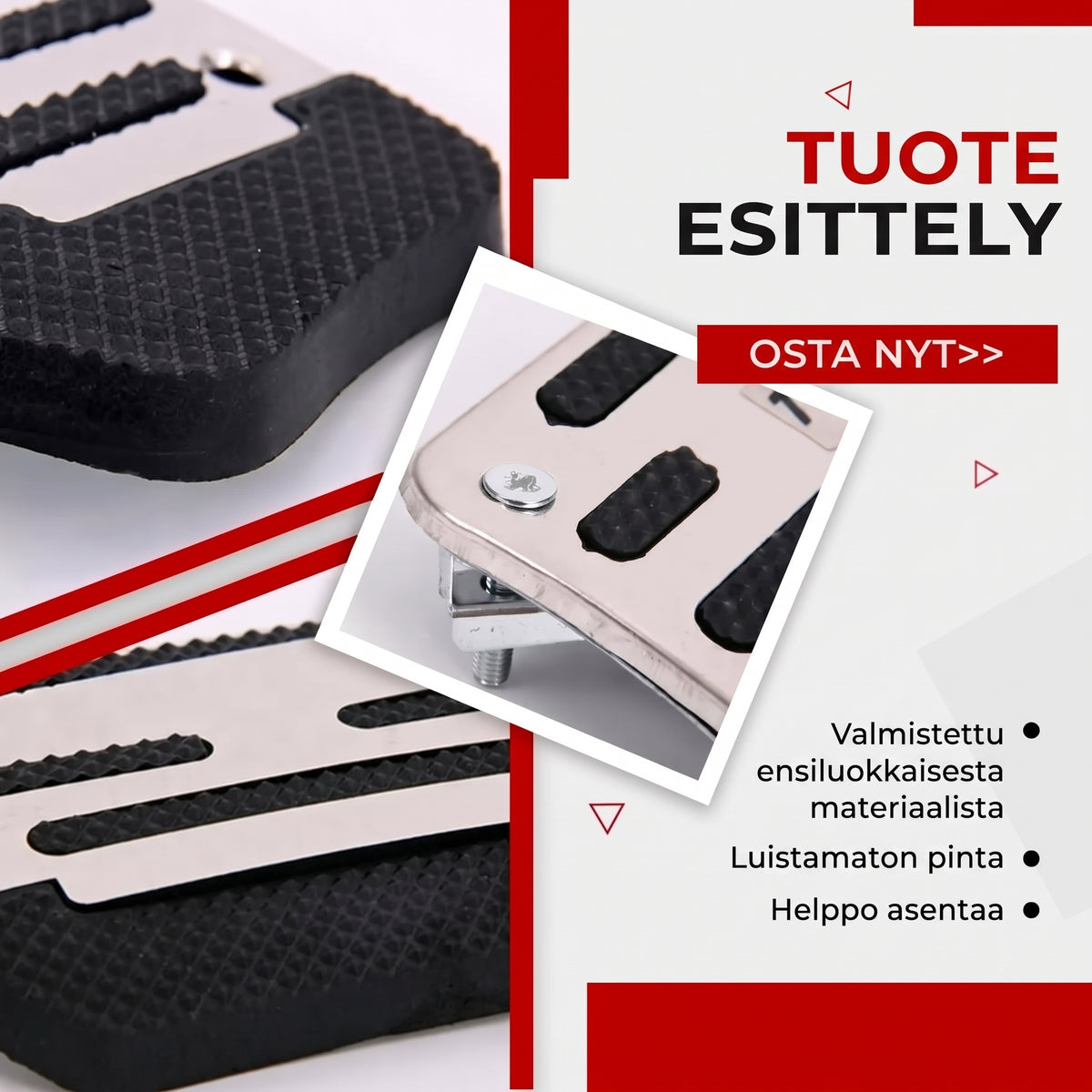 Liukumattomat jalkatuet autoon