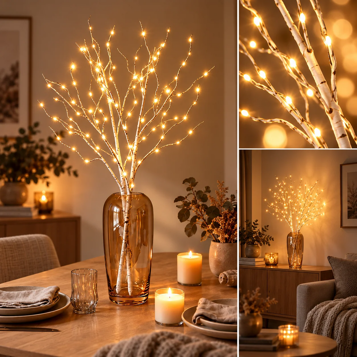 LumiBranch paristokäyttöiset LED-koristeoksat