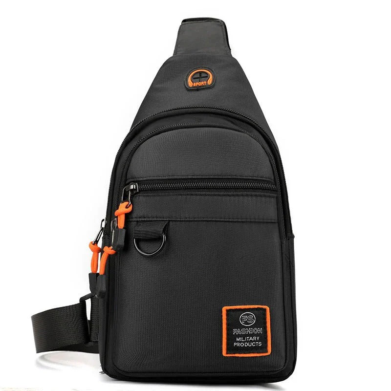 Vedenpitävä crossbody-laukku useilla taskuilla