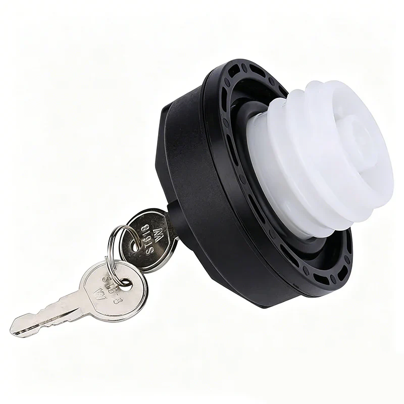 Lukittava polttoainekorkki avaimella