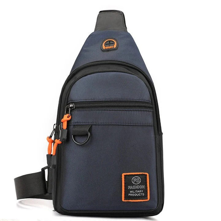 Vedenpitävä crossbody-laukku useilla taskuilla
