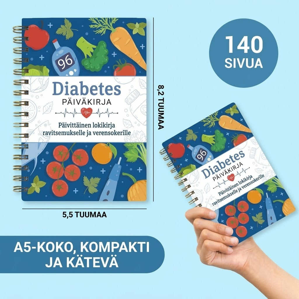 Diabetespäiväkirja ja ruoka-aineluettelo
