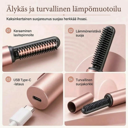 Langaton lämpenevä volyymikampa otsatukalle ja päälakialueelle