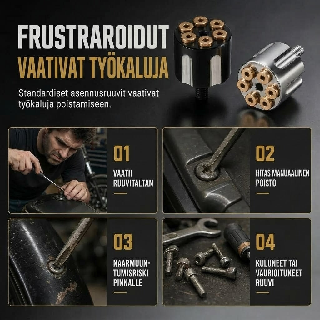 CNC-pikakiinnitteinen moottoripyörän satulapultti 6 mm