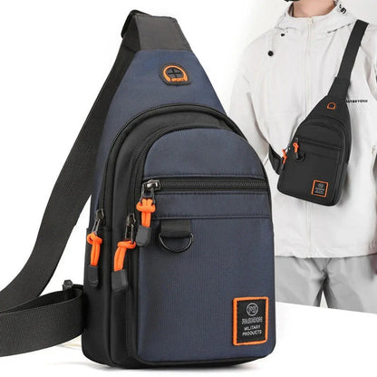 Vedenpitävä crossbody-laukku useilla taskuilla
