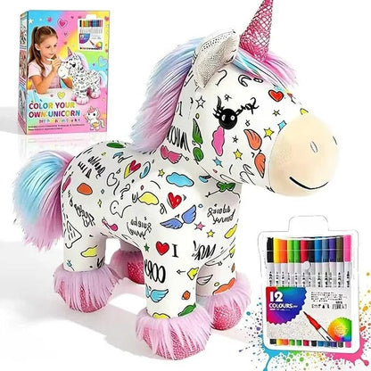 ColorMagic Unicorn pestävä yksisarvis-värityspehmolelu