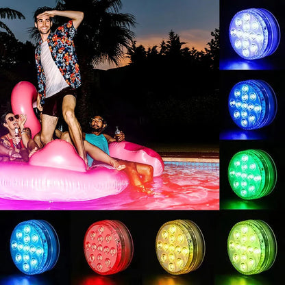 Vedenpitävät RGB-uima-allasvalot