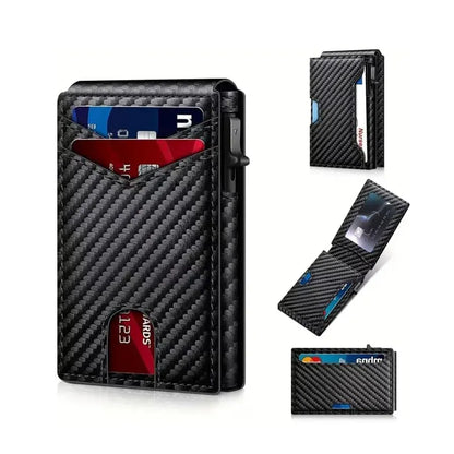 RFID-miesten lompakko pop-up-korttikotelolla