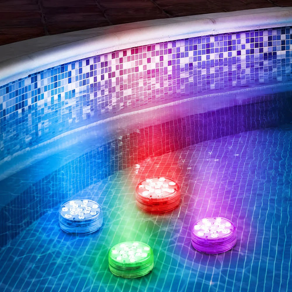 Vedenpitävät RGB-uima-allasvalot