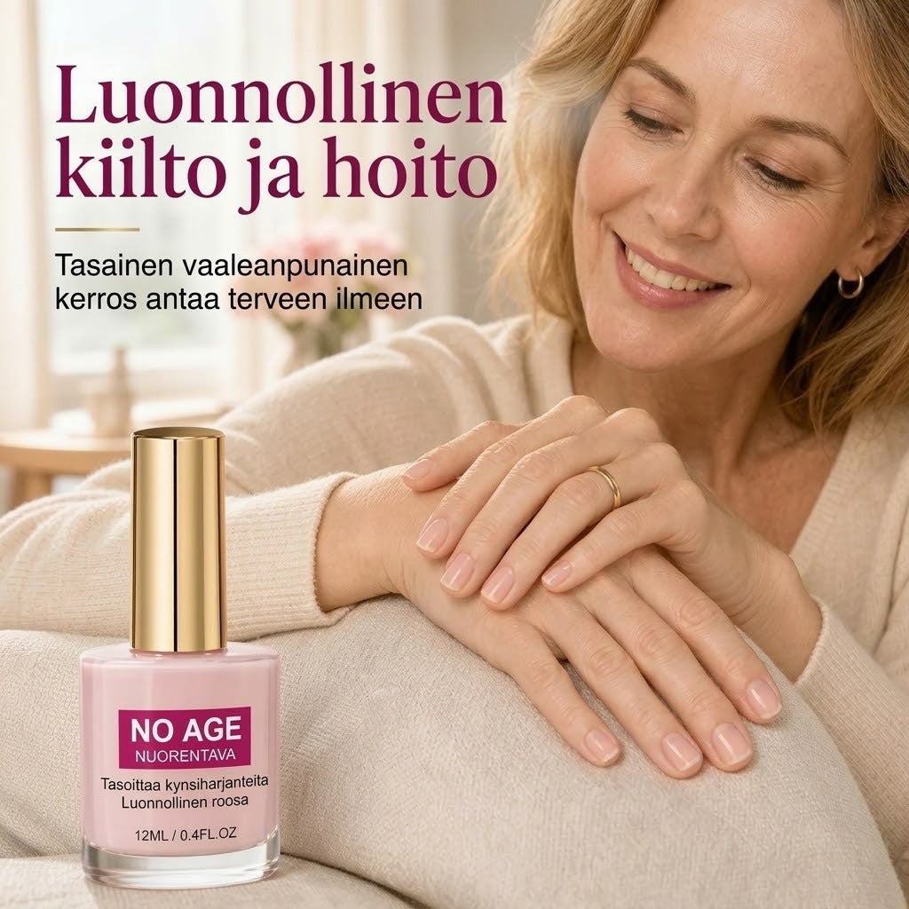 Kynsien juonteita tasoittava lakka luonnollisella kiillolla