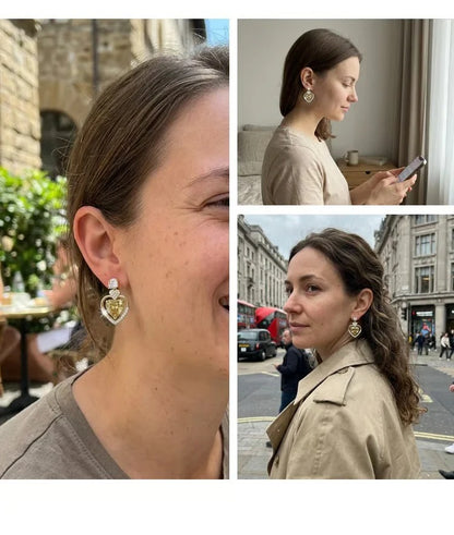 Sydämenmuotoiset riippukorvakorut 1 pari