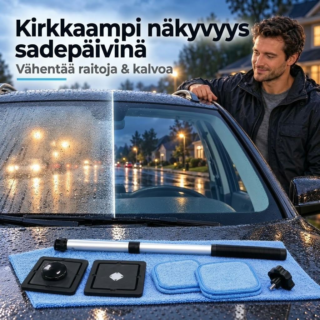 Kaksipuolinen magneettinen autonlasin puhdistin
