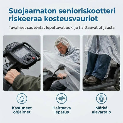 Erittäin suuri vedenpitävä PVC-sadesuoja sähköskoottereihin