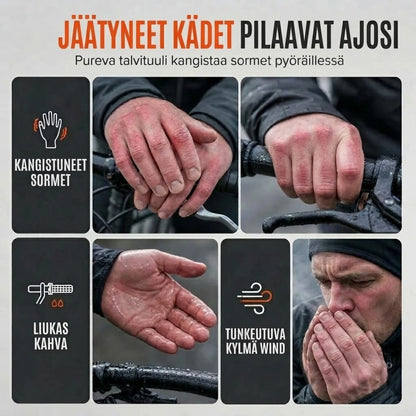Lämpimät lämpökäsineet kosketusnäytölle ja liukumattomalla otteella