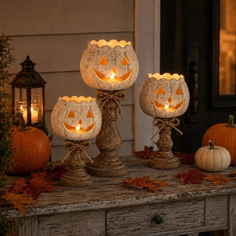 Halloween-kurpitsakynttilänjalka