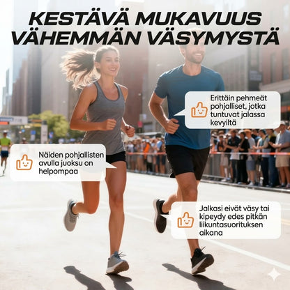 Iskunvaimentavat urheilupohjalliset jalkaholvin tuella
